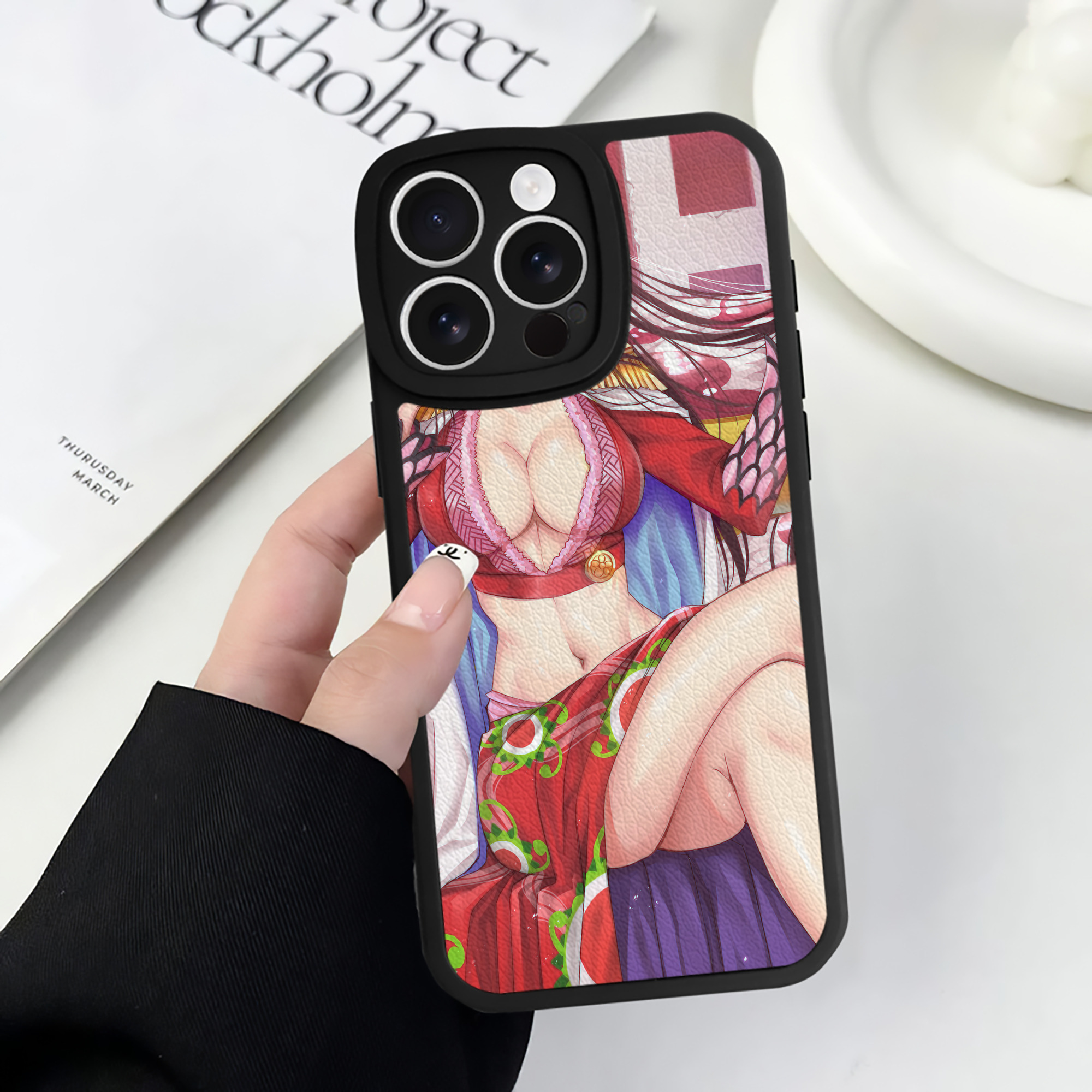 （画像用） ワンピース ONE PIECE 【iPhone 16シリーズ対応】シリコンスマホケース（レザー調） 材質：シリコン